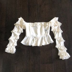 Gorgeous off shoulder crop blouse